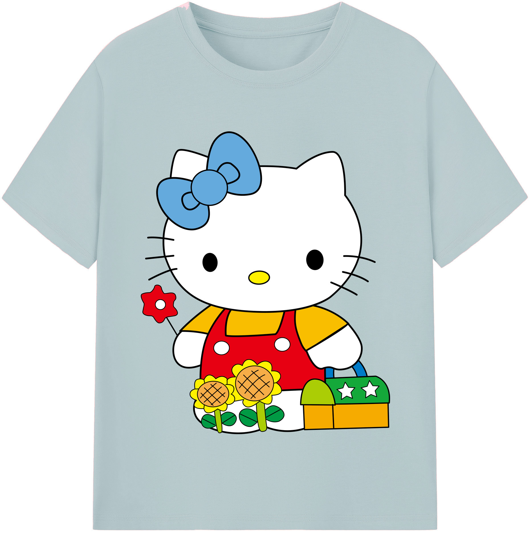 （画像用） Hello Kitty ハローキティ 綿100％半袖Tシャツ（フロントプリント）